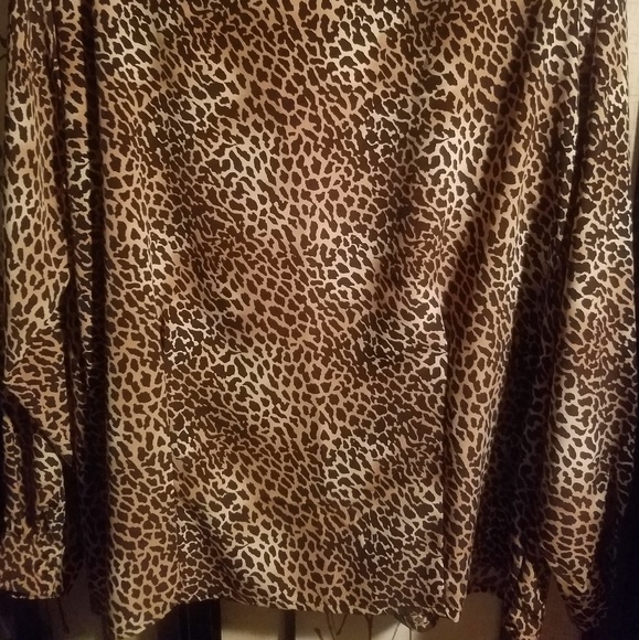 Vintage Cheetah print plus size blouse sz 18W - Picture 8 of 8